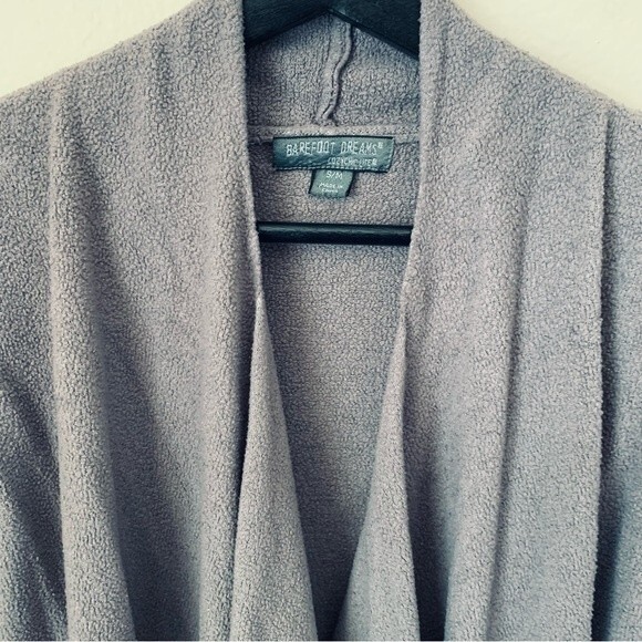 Barefoot Dreams Cozy Chic Lit Calypso Ombré Hi/lo Open Cardigan Pewter/Black S/M - Picture 8 of 14